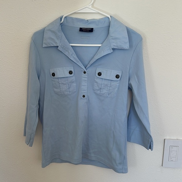 Saint James Shirt Saint James Oléron Cotton blue size 6 - Picture 3 of 7